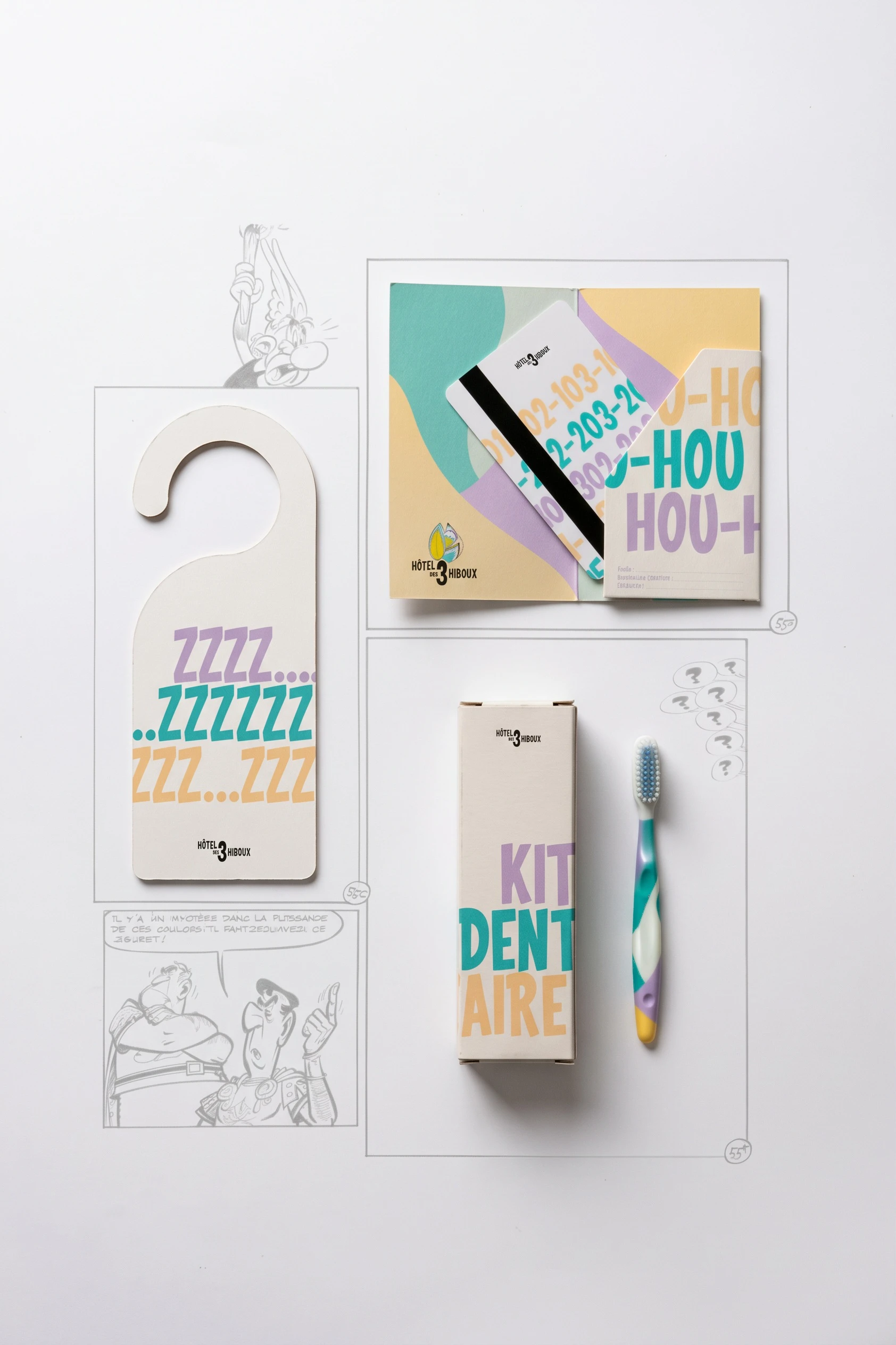 Hôtel Les Trois Hiboux, produits d’accueil