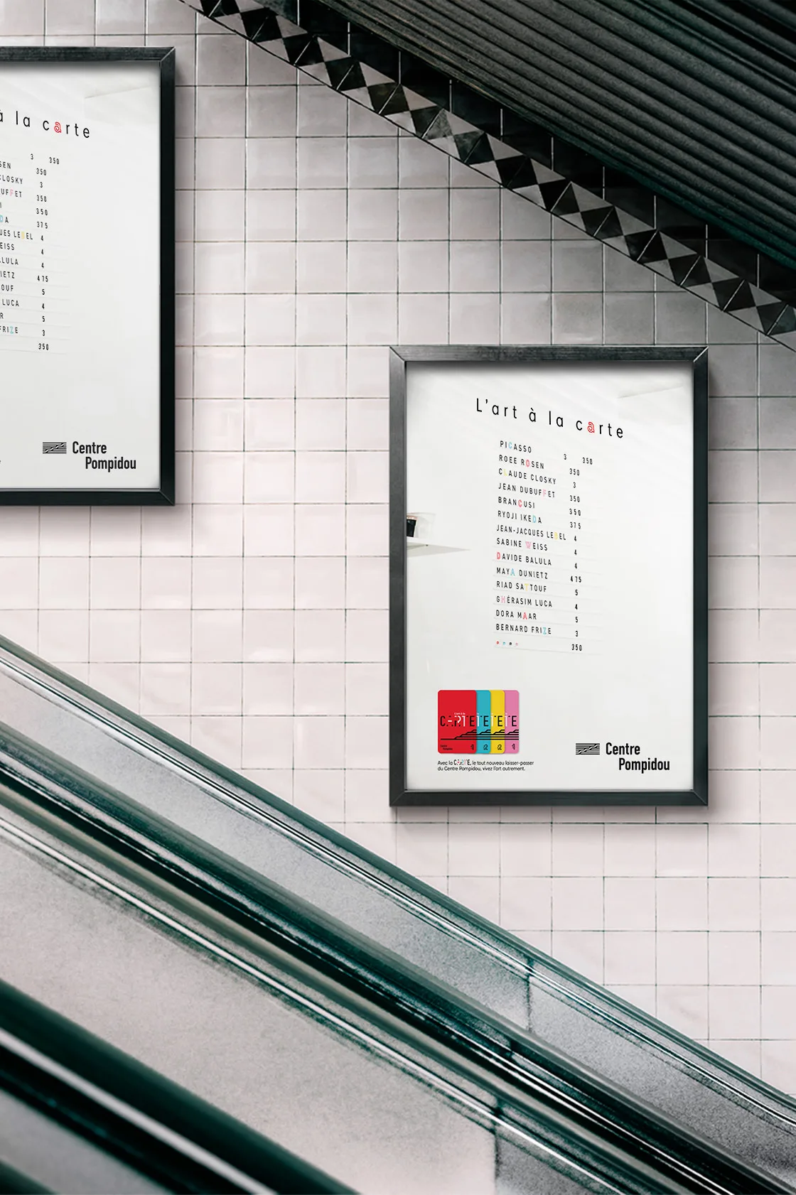 Centre Pompidou, affiche L’art à la carte dans le métro