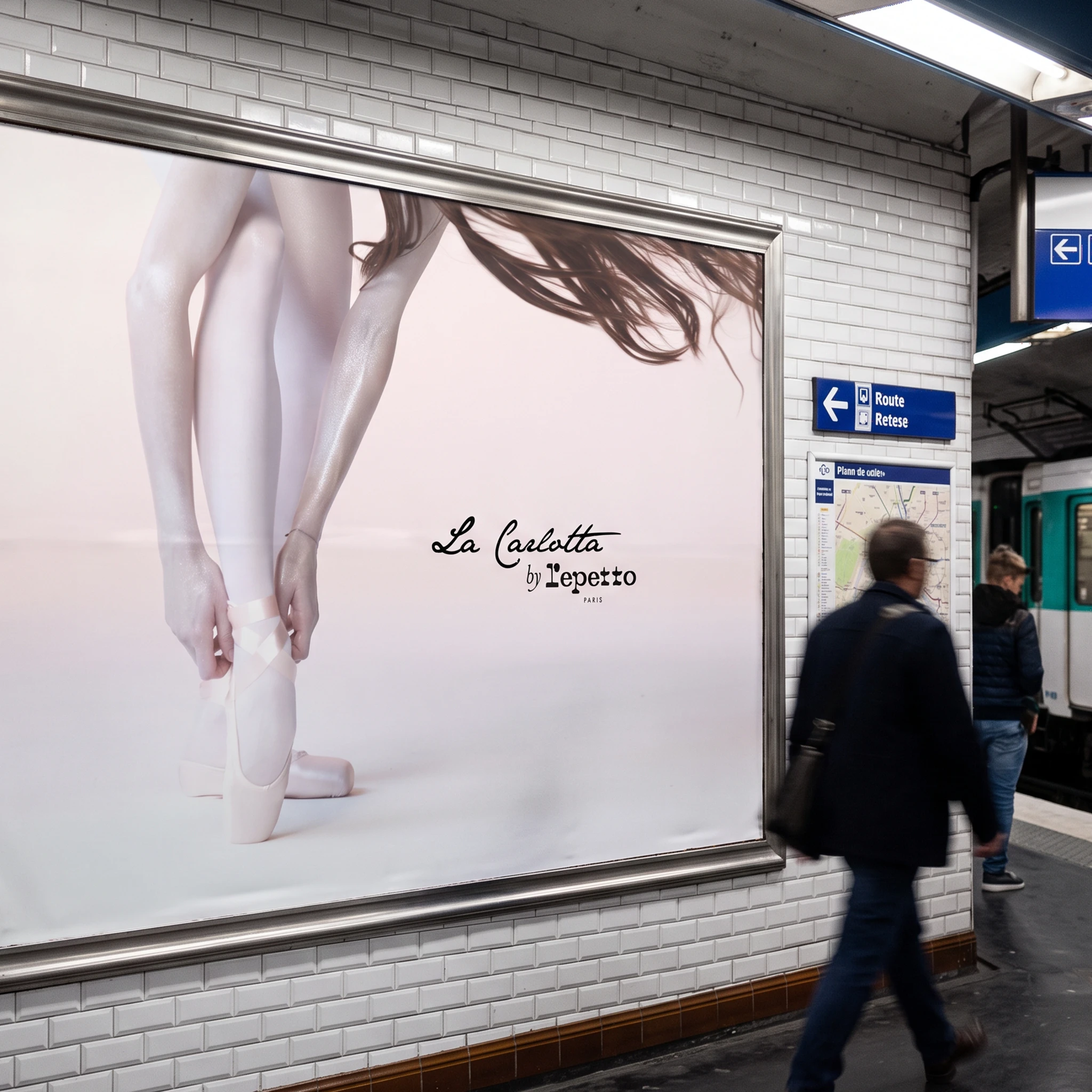 Repetto, affiche La Carlotta dans le métro