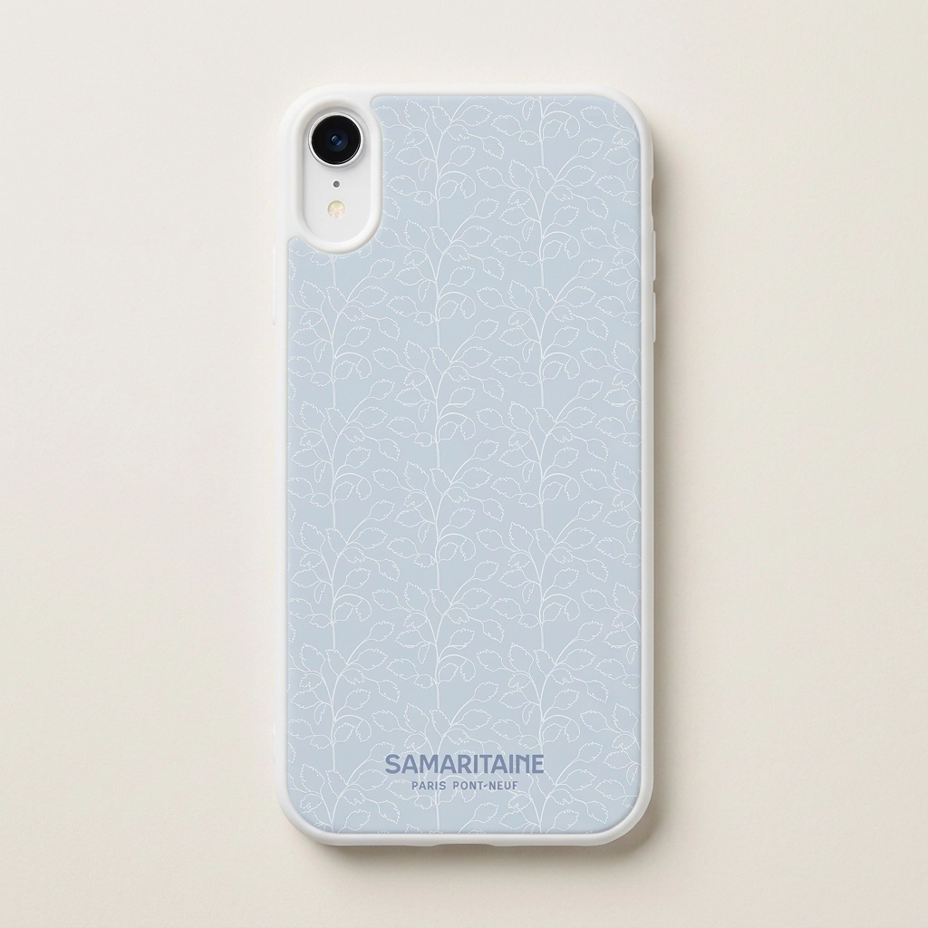 Samaritaine, coque d’iPhone gris bleu