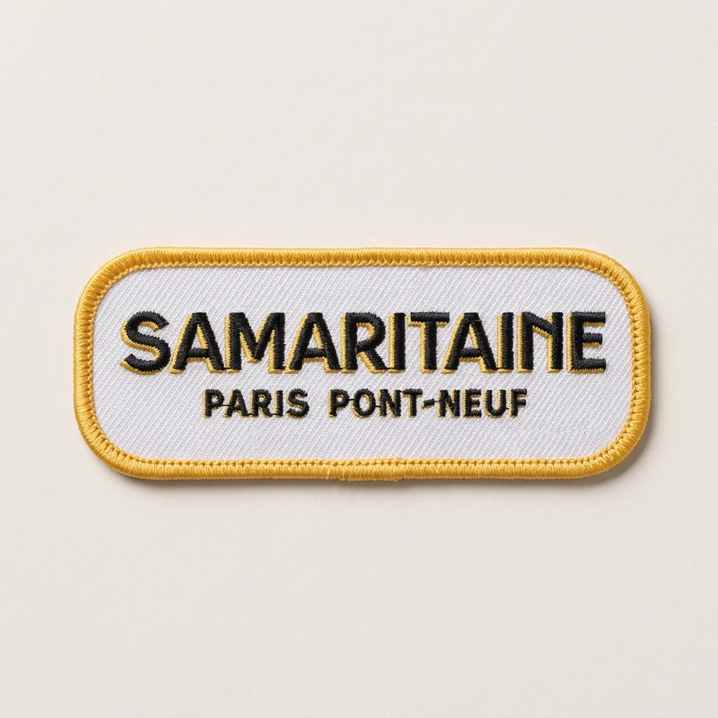 Samaritaine, écusson brodé Paris Pont-Neuf