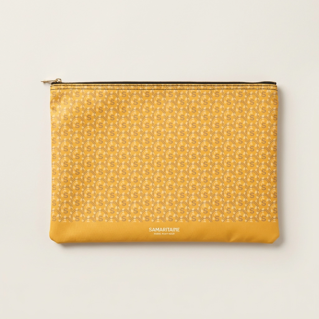 Samaritaine, pochette d’ordinateur jaune