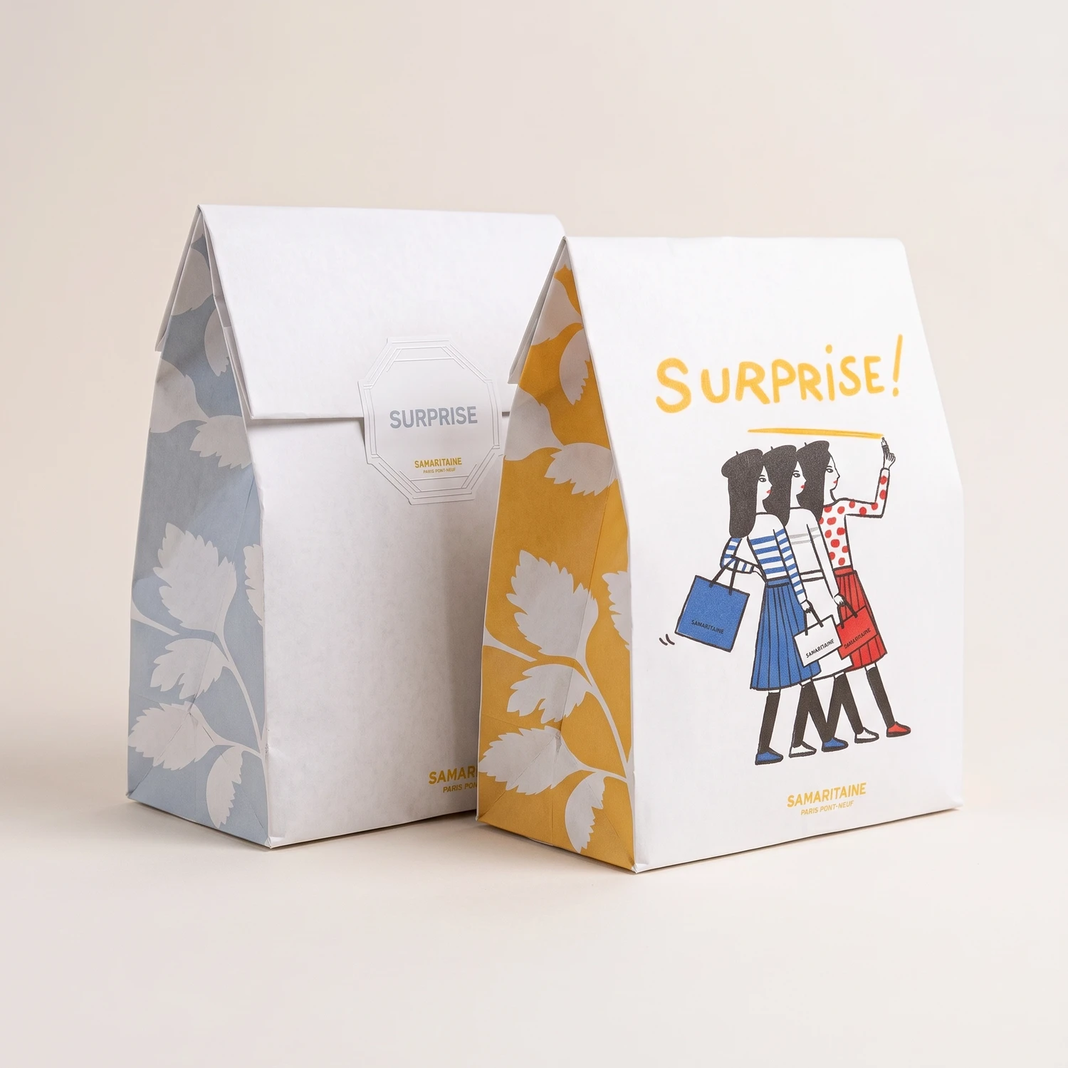 Samaritaine, pochettes Surprise illustrées