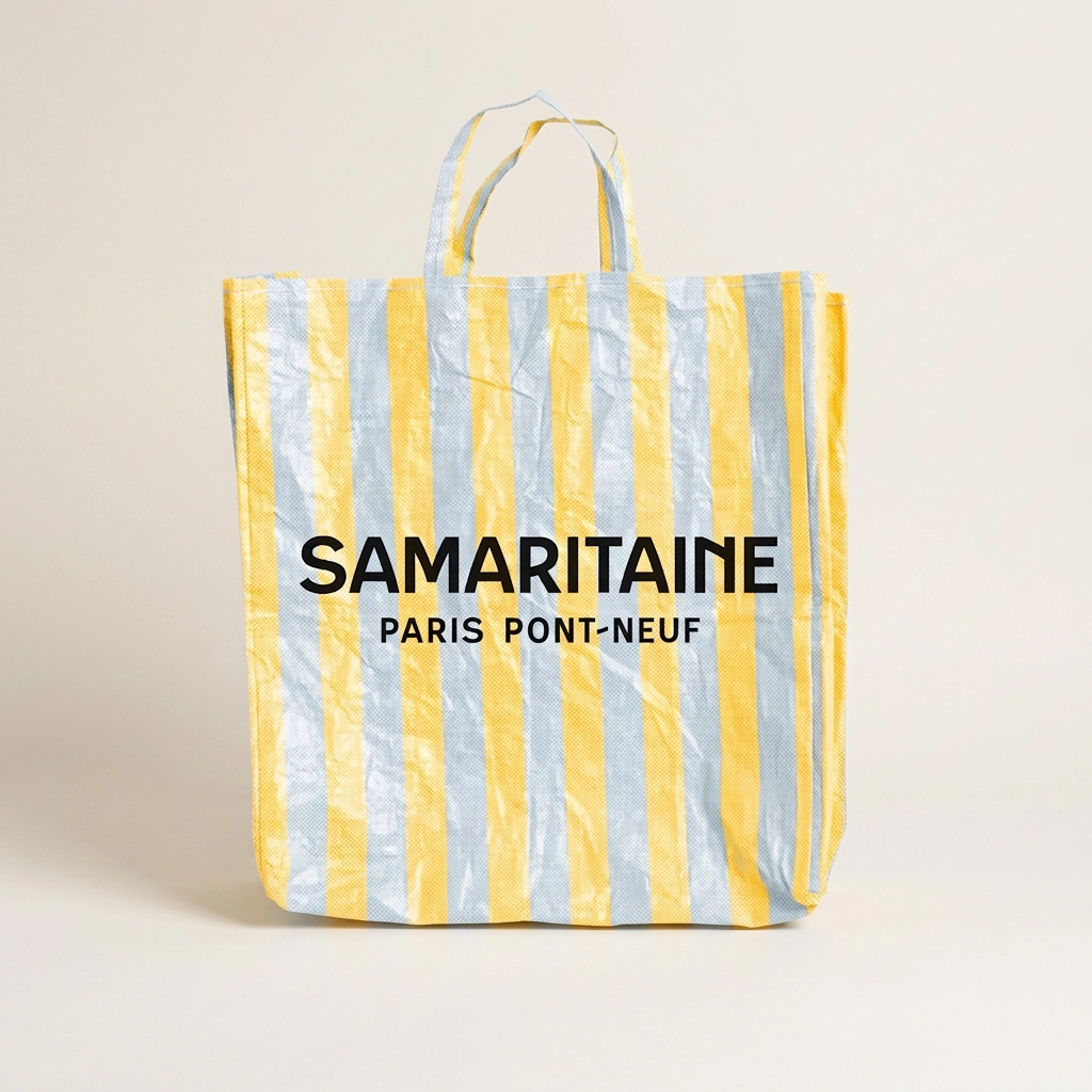 Samaritaine, sac cabas rayé