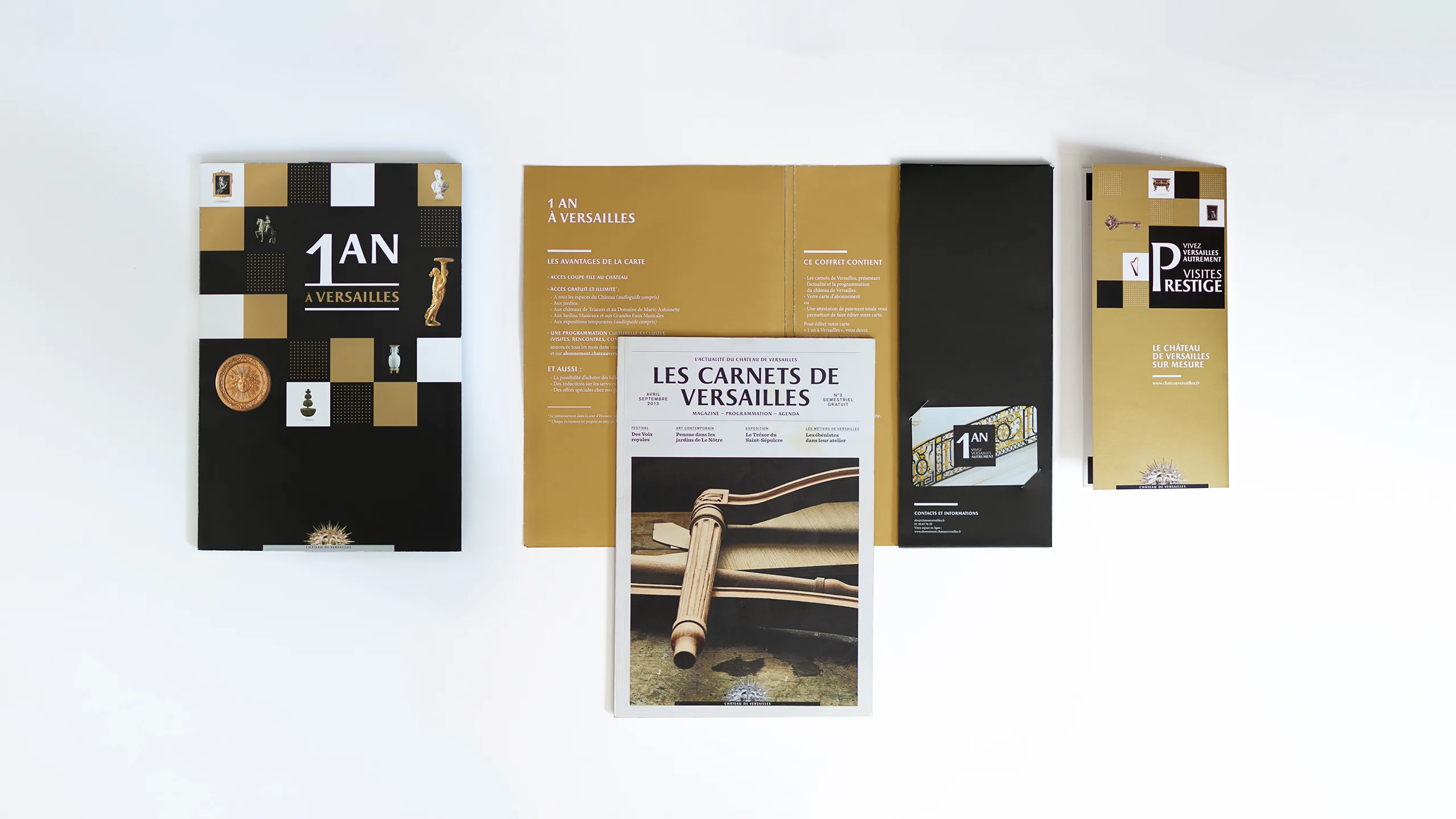 Château de Versailles, coffret 1 an, carnet et dépliant Prestige